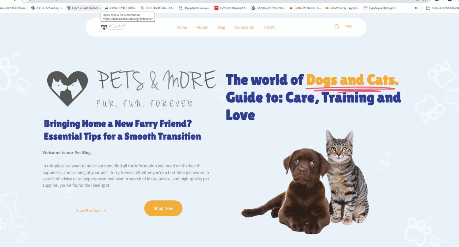 Pets and more is a blog mainly about dogs and other home pets